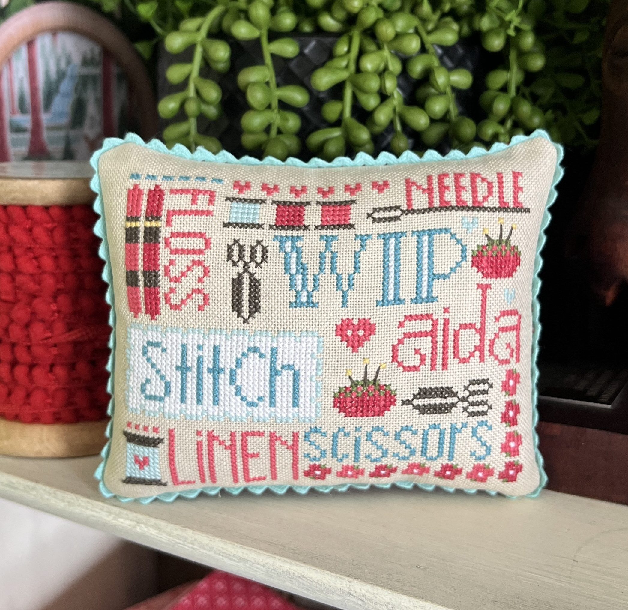 Sweetly Sayin – Stitching by Primrose Cottage Stitches | Pillow Cross Stitch Finish