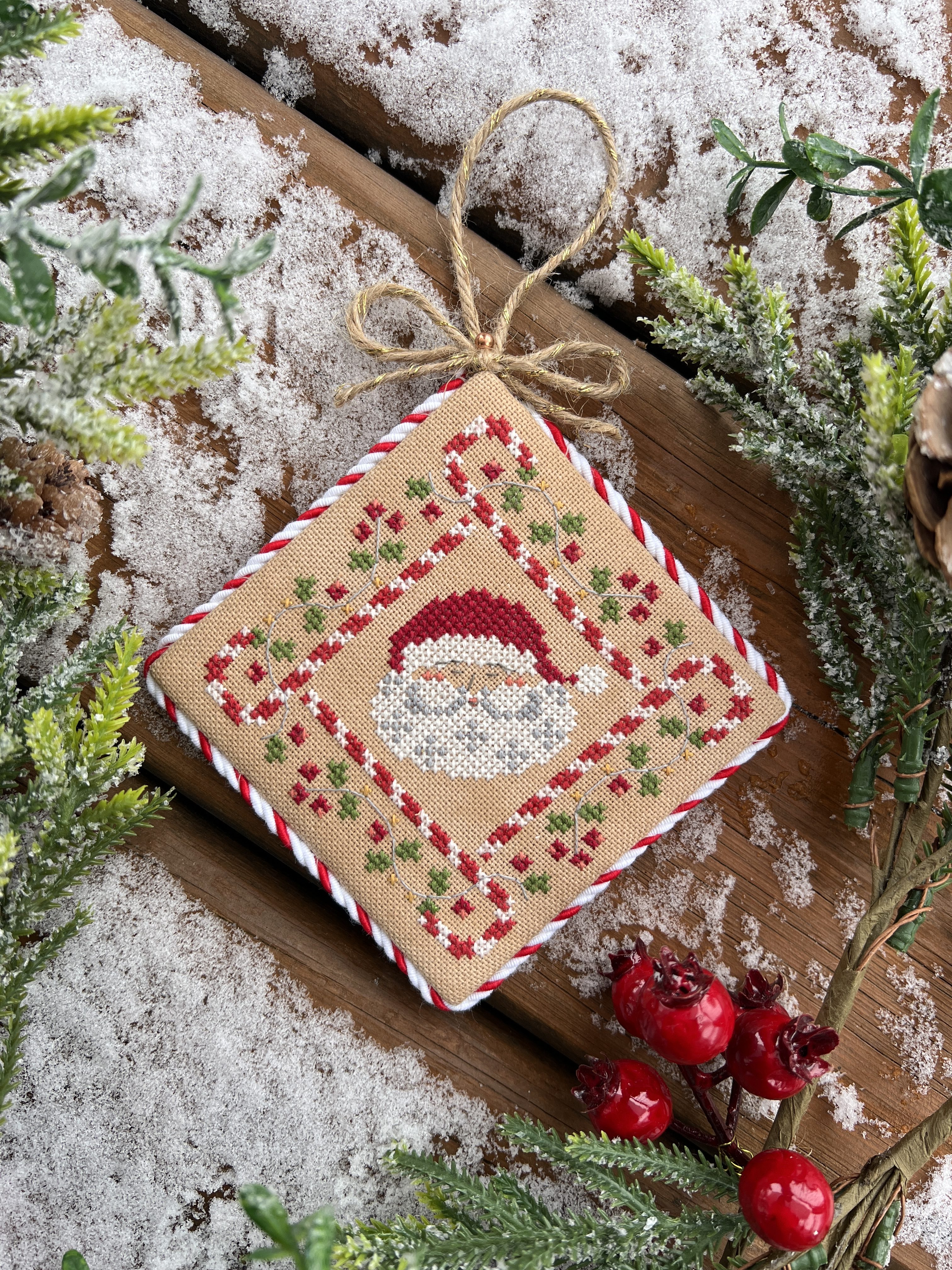 Sweets For Santa by Hands on Design | Ornament Cross Stitch Finish
