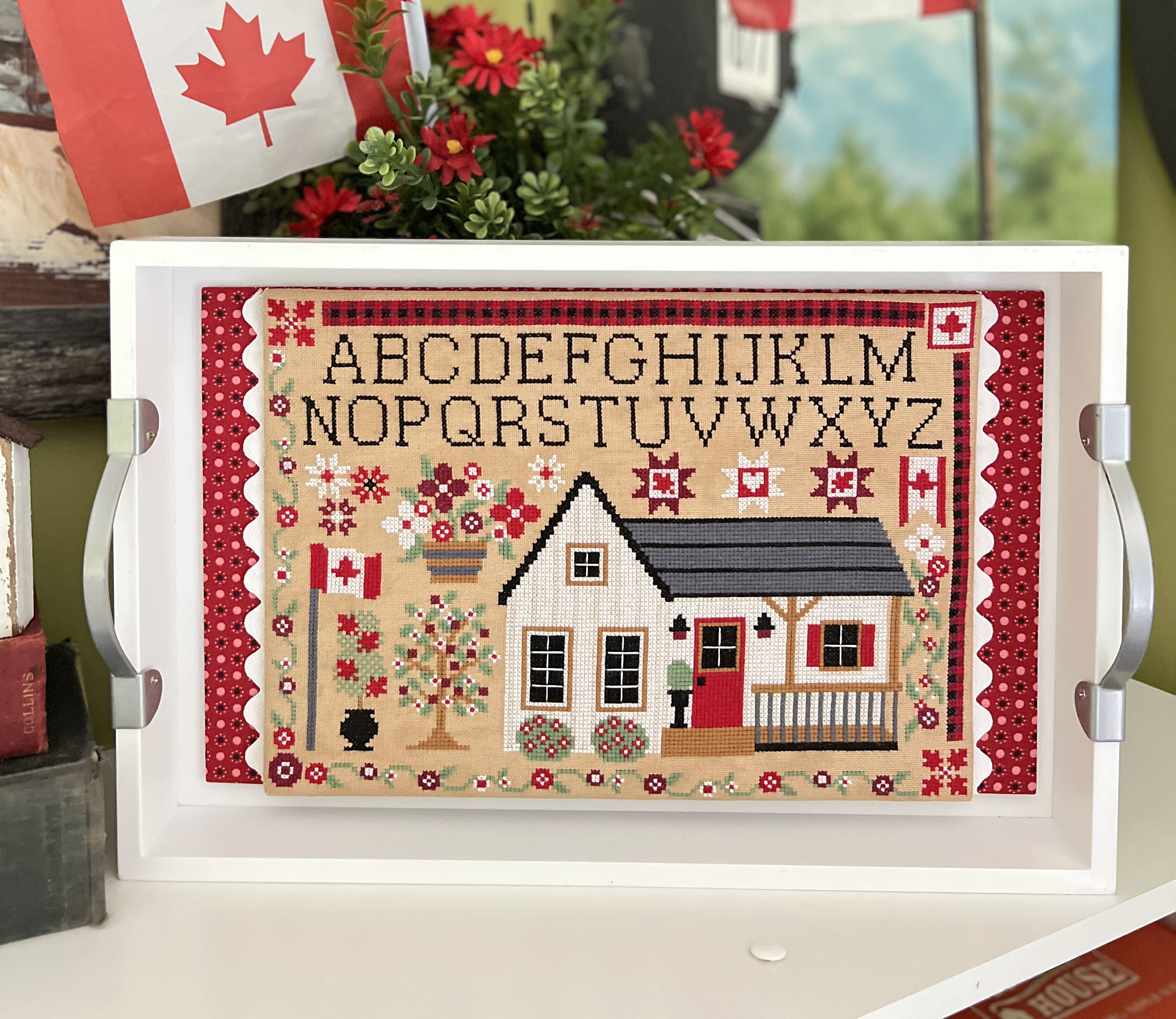 Canadian Sampler by Erin Elizabeth Designs | Mounted Cross Stitch Finish